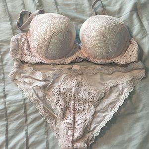 Dream Angels Victoria Secret demi bra and cheekini pantie